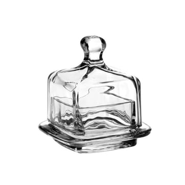Beurrier En Verre Artesà 9x9.5cm - Cloche à Beurre Élégante Pour Table | Lavable Lave-Vaisselle