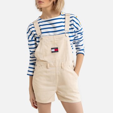 Combishort Femmes Jeans Salopette Short Combinaison Ete Jeans Courte Short Pantalon en Denim Combinaison Combishort Jeans Casual Pants Slim Skinny
