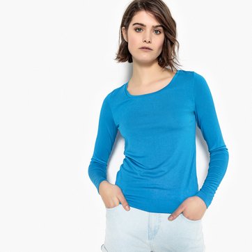 Camisola com gola redonda e mangas compridas LA REDOUTE COLLECTIONS
