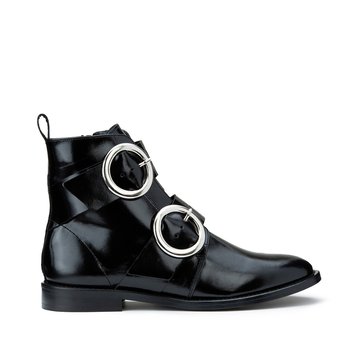 Botas em pele, com fivelas, Diafo JONAK