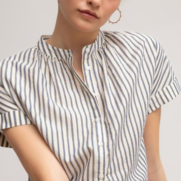 Gestreifte Bluse mit Stehkragen LA REDOUTE COLLECTIONS
