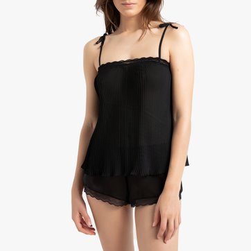 Kurzpyjama mit schmalen Trägern und Spitze LA REDOUTE COLLECTIONS