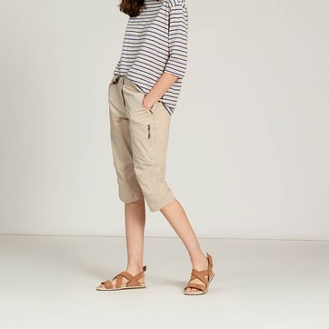Pantacourt En Toile De Coton Blanc La Redoute By Jean Paul Gaultier - Taille 40/42, Occasion Parfait état