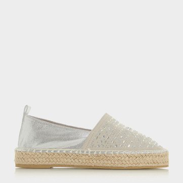 espadrille femme argenté