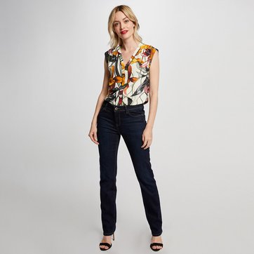 Blusa de mangas curtas, estampado tropical Blusa de mangas curtas, estampado tropical MORGAN