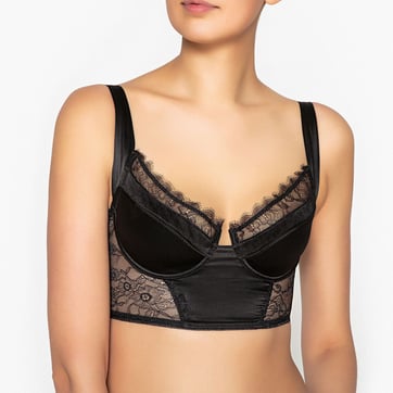 Bustier Avec Armatures TWINSET Simona Barbieri - Taille 90B (80B EU) - Neuf Avec étiquettes - Gris Vieux Rose
