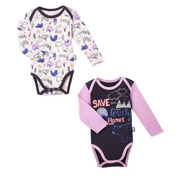 Lot de 2 bodies manches courtes b/éb/é fille Miss Pinky Petit B/éguin 3 mois Taille