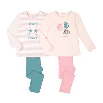 Lote de 2 pijamas de algodón 3-12 años LA REDOUTE COLLECTIONS