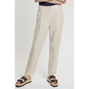 Pantalon Lin Taille Haute Femme La Redoute