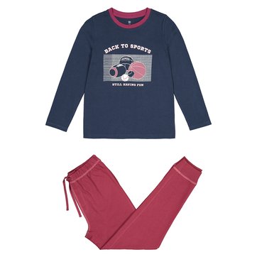 Pijama em algodão bio, motivo à frente, 3-12 anos LA REDOUTE COLLECTIONS