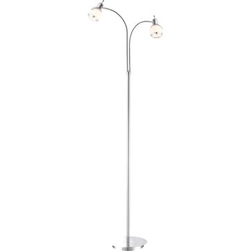 Keria lampadaire liseuse | La Redoute Lampadaire Led dimmable RING argenté en nickel satiné Keria