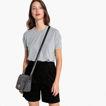 T-shirt com canelado largo LA REDOUTE COLLECTIONS