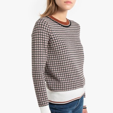Jersey jacquard cuello redondo LA REDOUTE COLLECTIONS