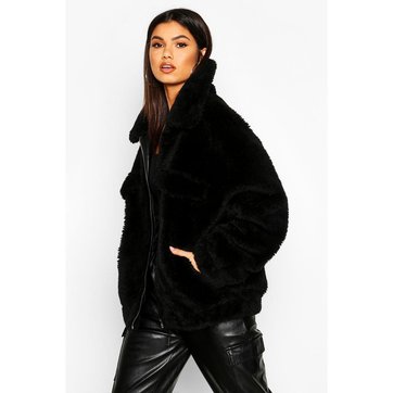 ABRAVO Femme Manteaux et Blousons Casual Hiver Lautomne Chaud Fausse Fourrure Longue Cardigan Veste /à Capuche Blouson Outercoat /épais Jacket Tops