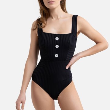 Maillot de bain 1 pièce, maille côtelée LA REDOUTE COLLECTIONS