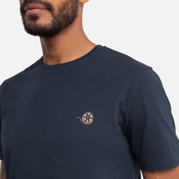 T-shirt de gola redonda, mangas curtas, motivo no peito LA REDOUTE COLLECTIONS