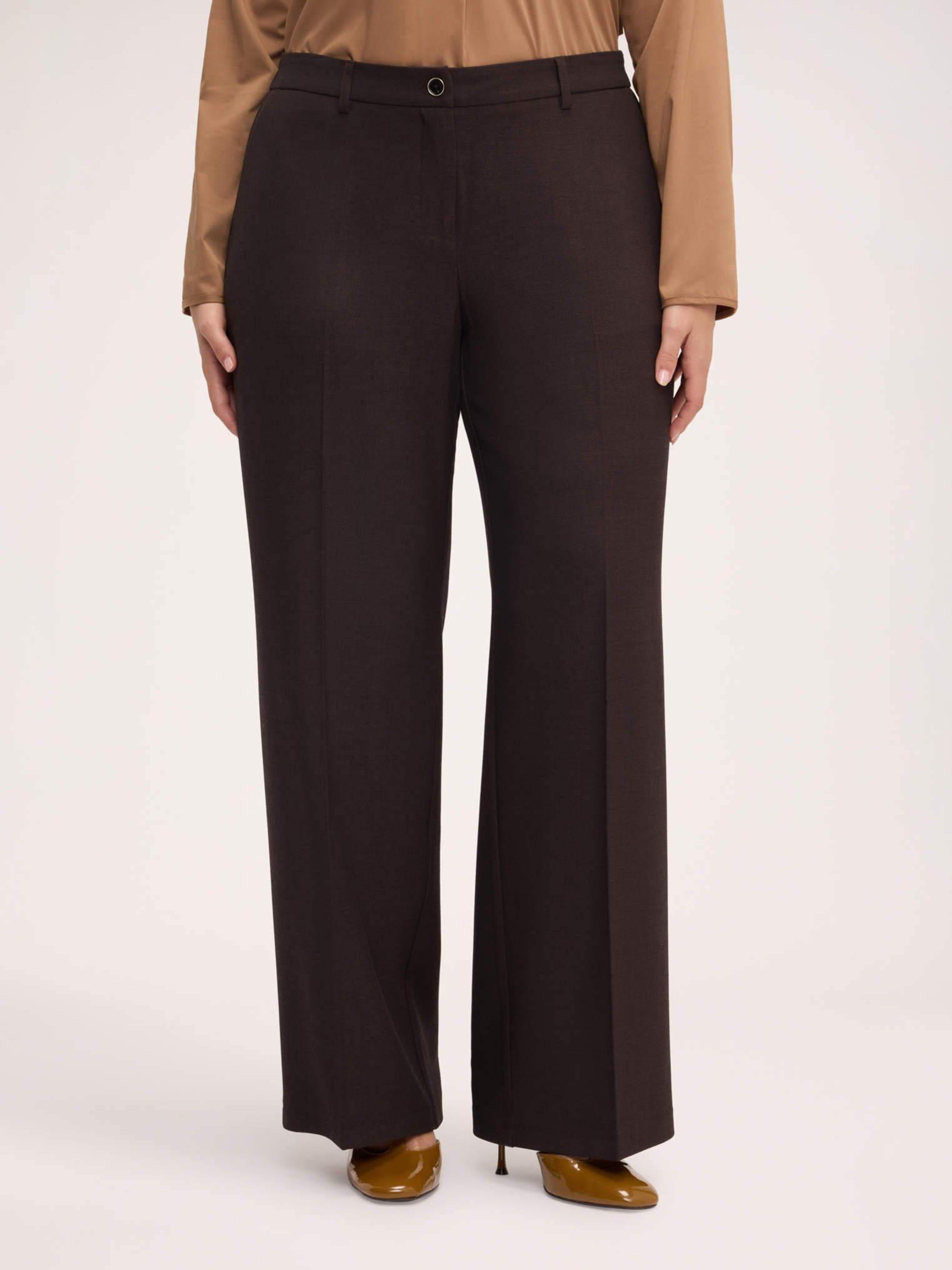 Pantalon Wide Leg à pli marqué, FIORELLA RUBINO