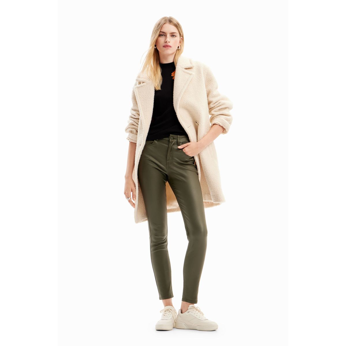 Pantalon cuir hotsell stretch
