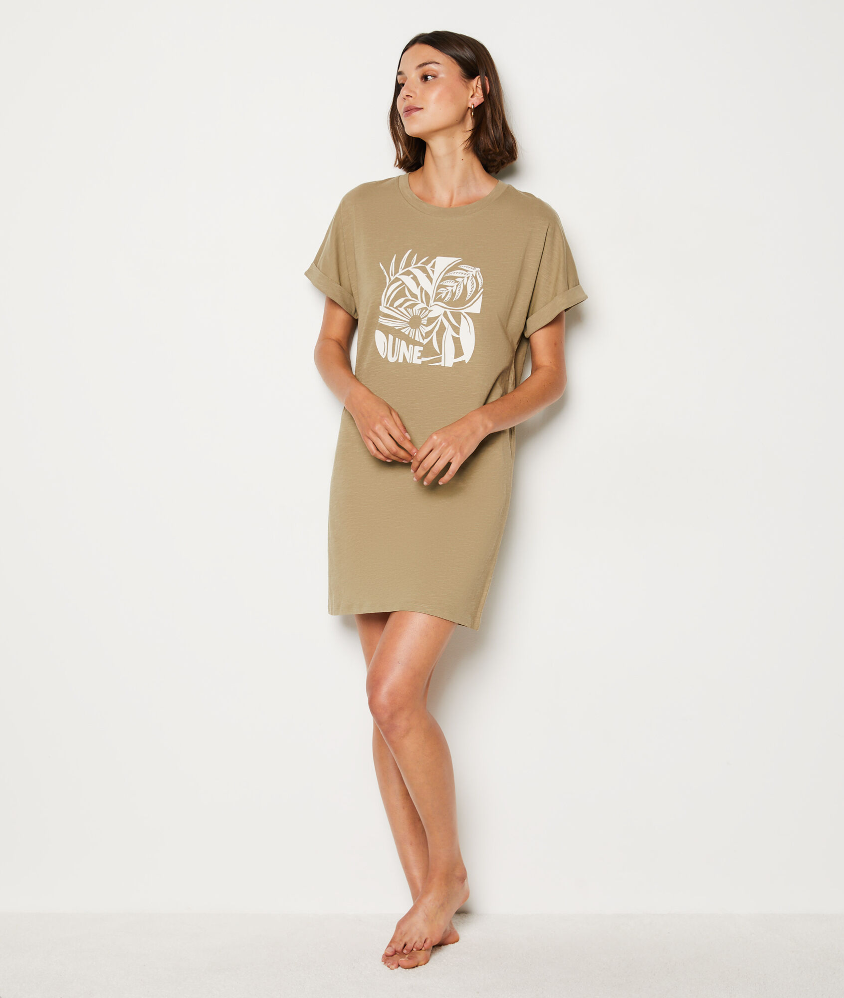 Chemise de nuit en coton sileas Etam La Redoute