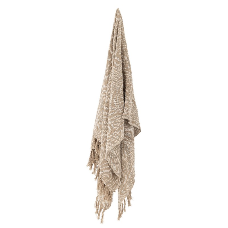 Plaid coton recyclé motif franges Okapi, BLOOMINGVILLE