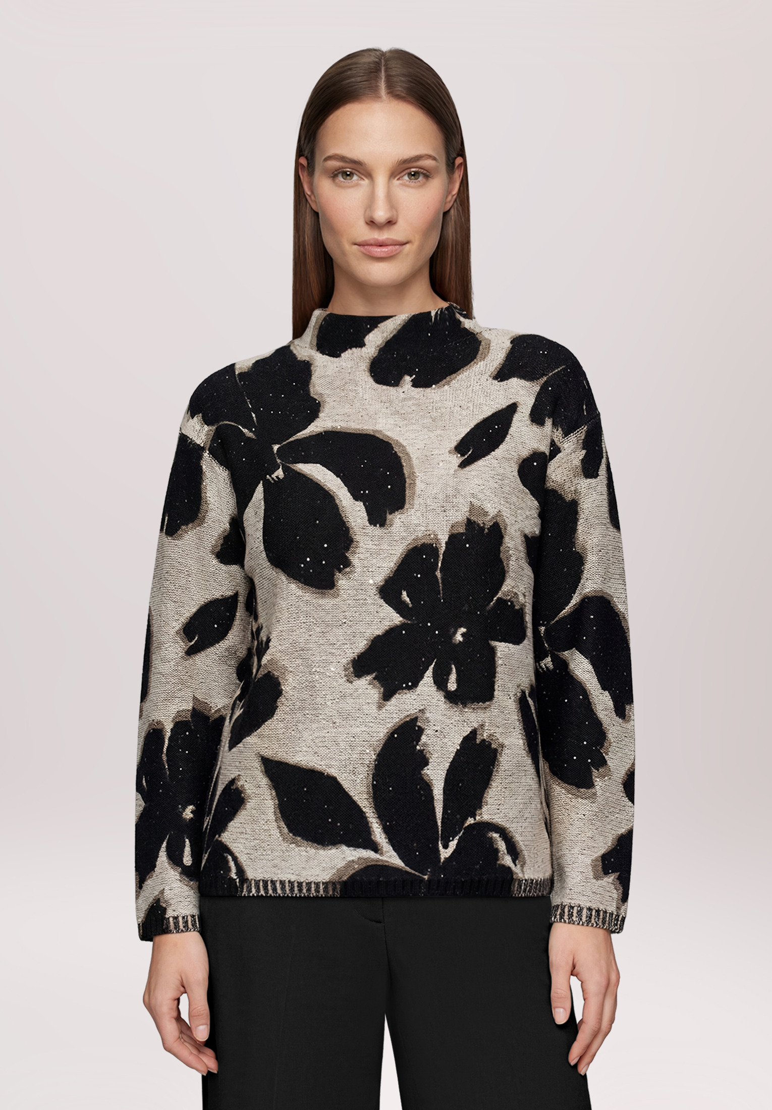 Pull-over en maille à col droit, BETTY BARCLAY