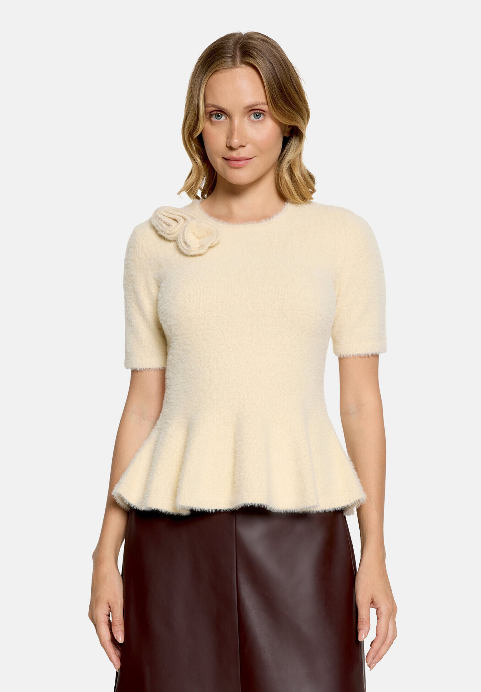 Pull-over en maille à encolure ronde, VERA MONT