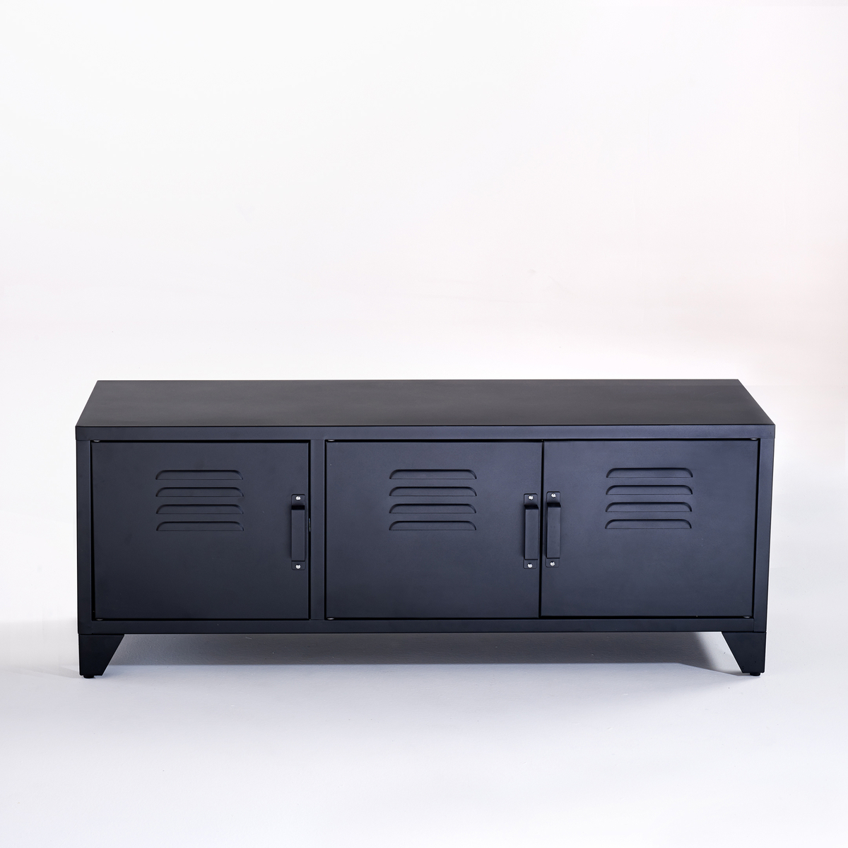 LA REDOUTE INTERIEURS Mueble TV estilo industrial 3 puertas negro mate Hiba talla única