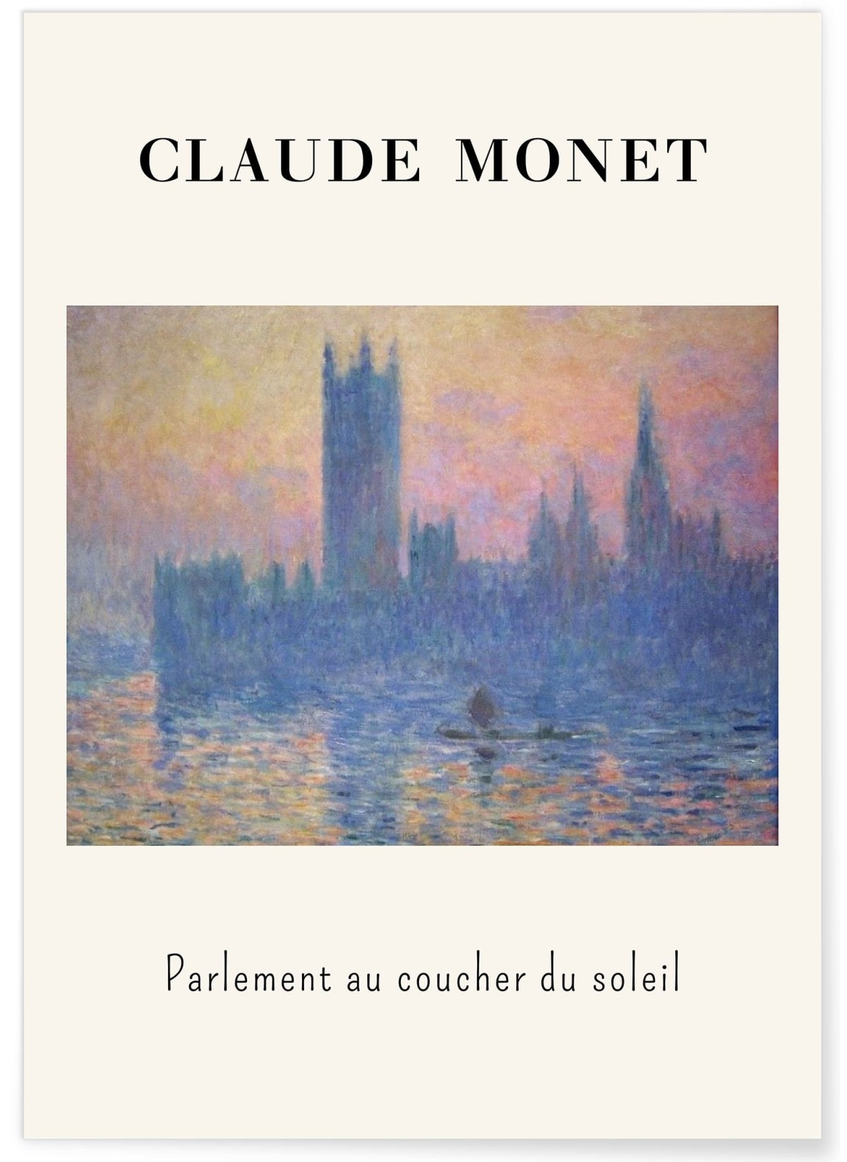 Affiche Claude Monet - Parlement au Coucher du Soleil, L'AFFICHERIE