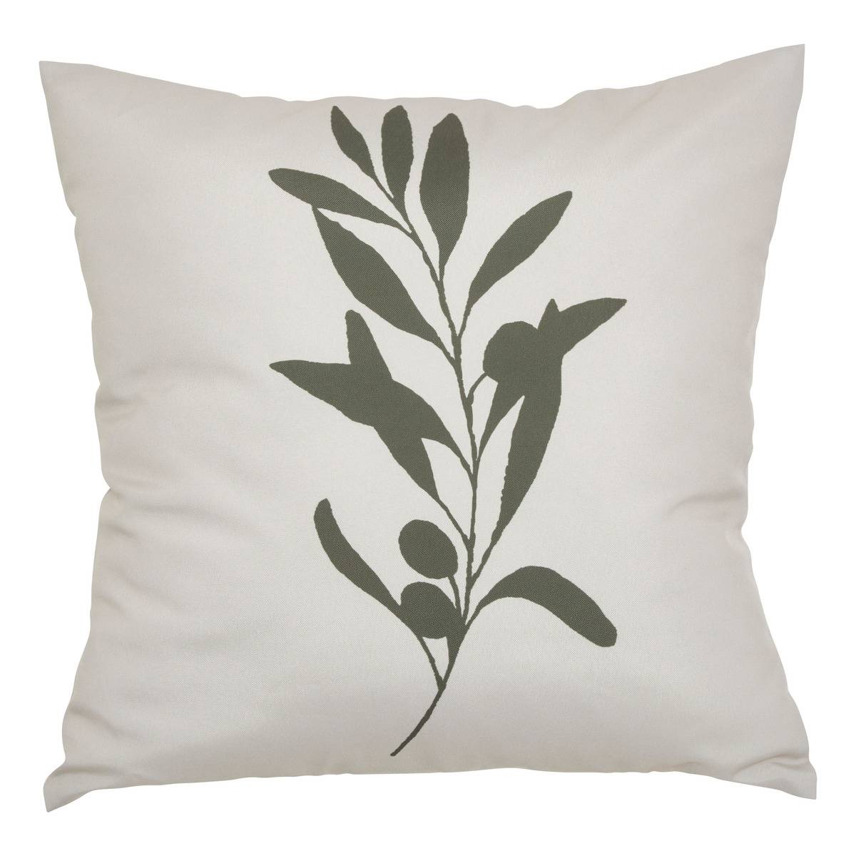 Housse de coussin d'extérieur motif feuille et vert TILEO, ATMOSPHERA