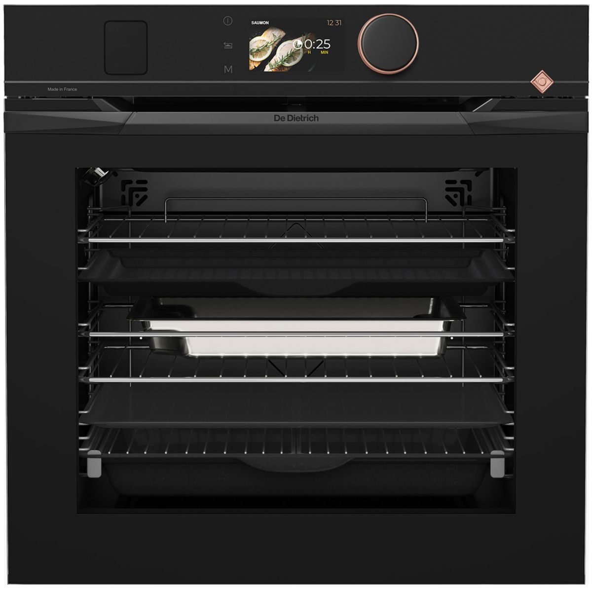 Four encastrable DOR4747H - Pyrolyse - Chaleur pulsée - Vapeur - Porte froide - Rails télescopiques, DE DIETRICH