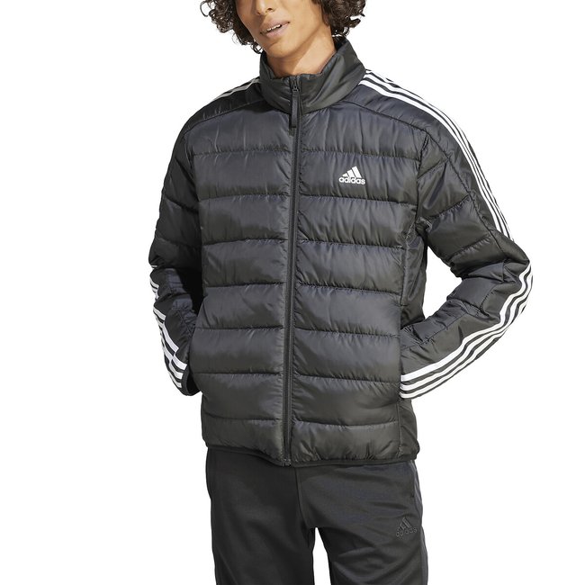 Essentials 3-Stripes Lightweight Padded Jacket with Zip Fastening, black, adidas Performance