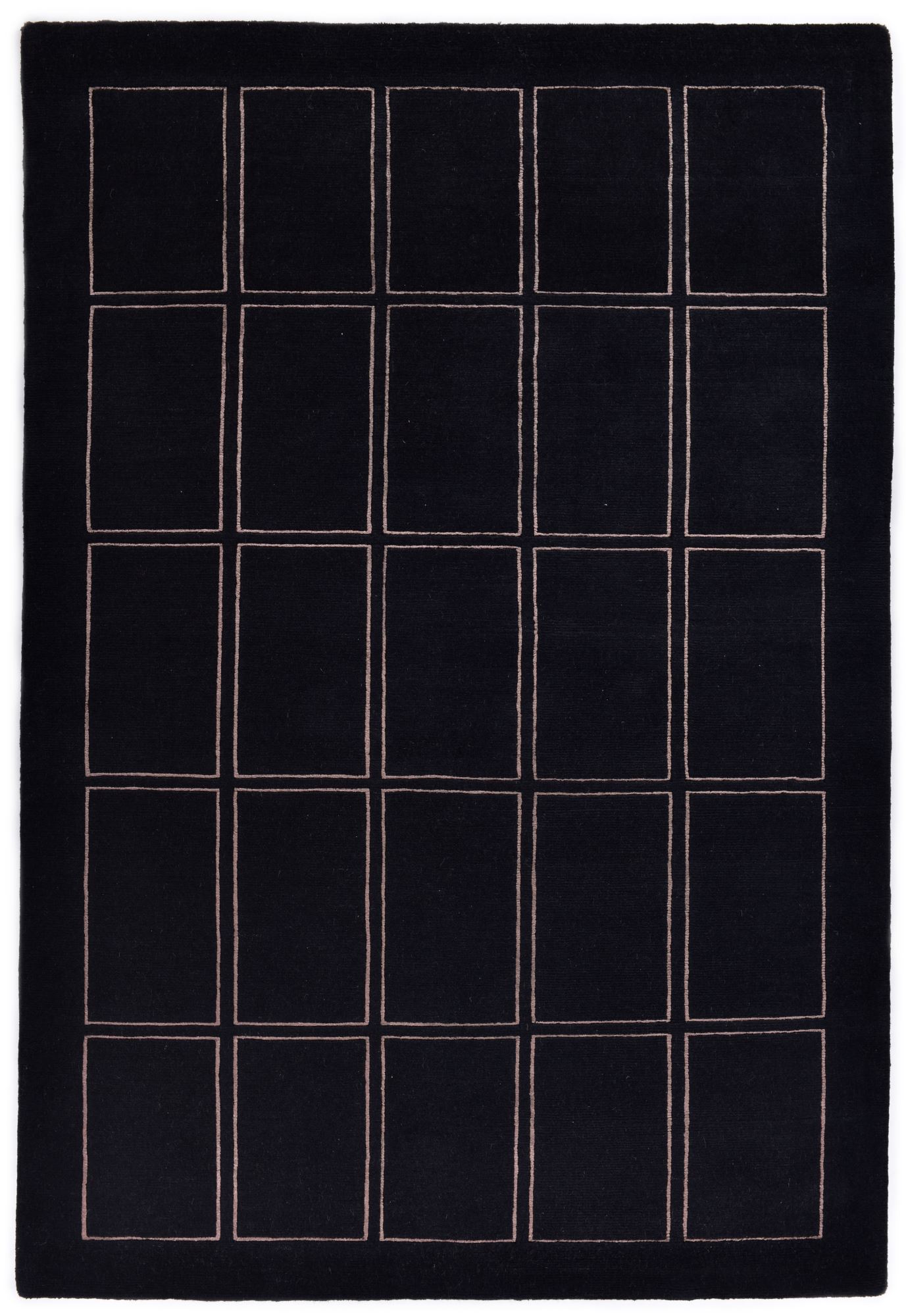 Tapis salon Gundaka noué main en laine, THEKO