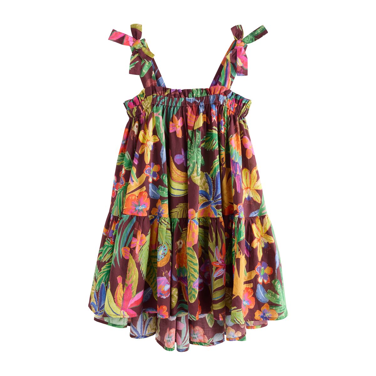 Robe à fines bretelles et volants, NEXT
