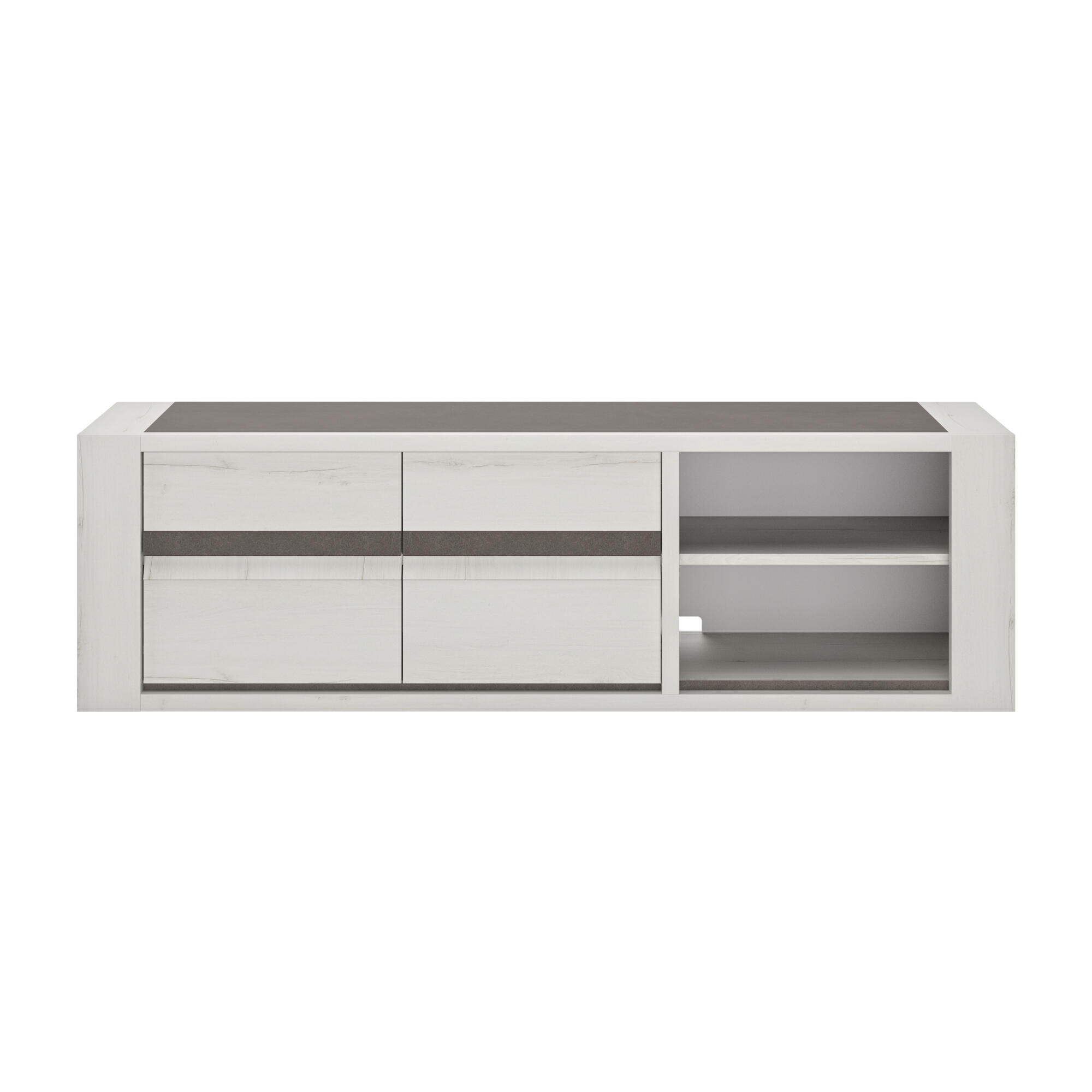 Meuble tv 2 portes 190cm avec tablettes, GAMI