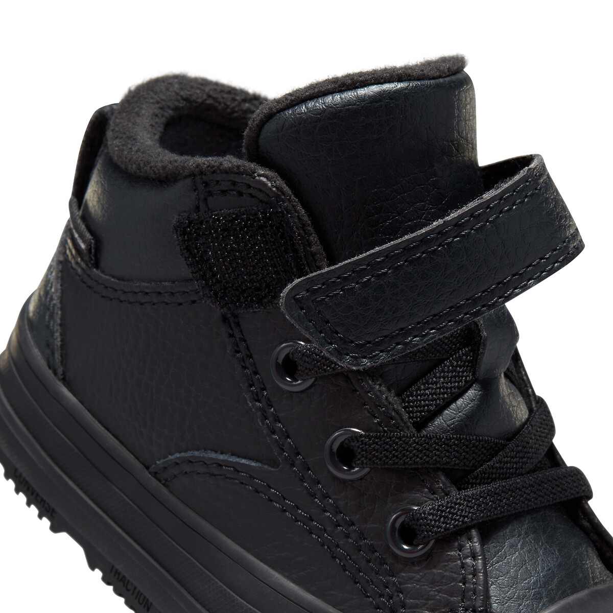 Kids malden street boot mid leather high top trainers black Converse La Redoute