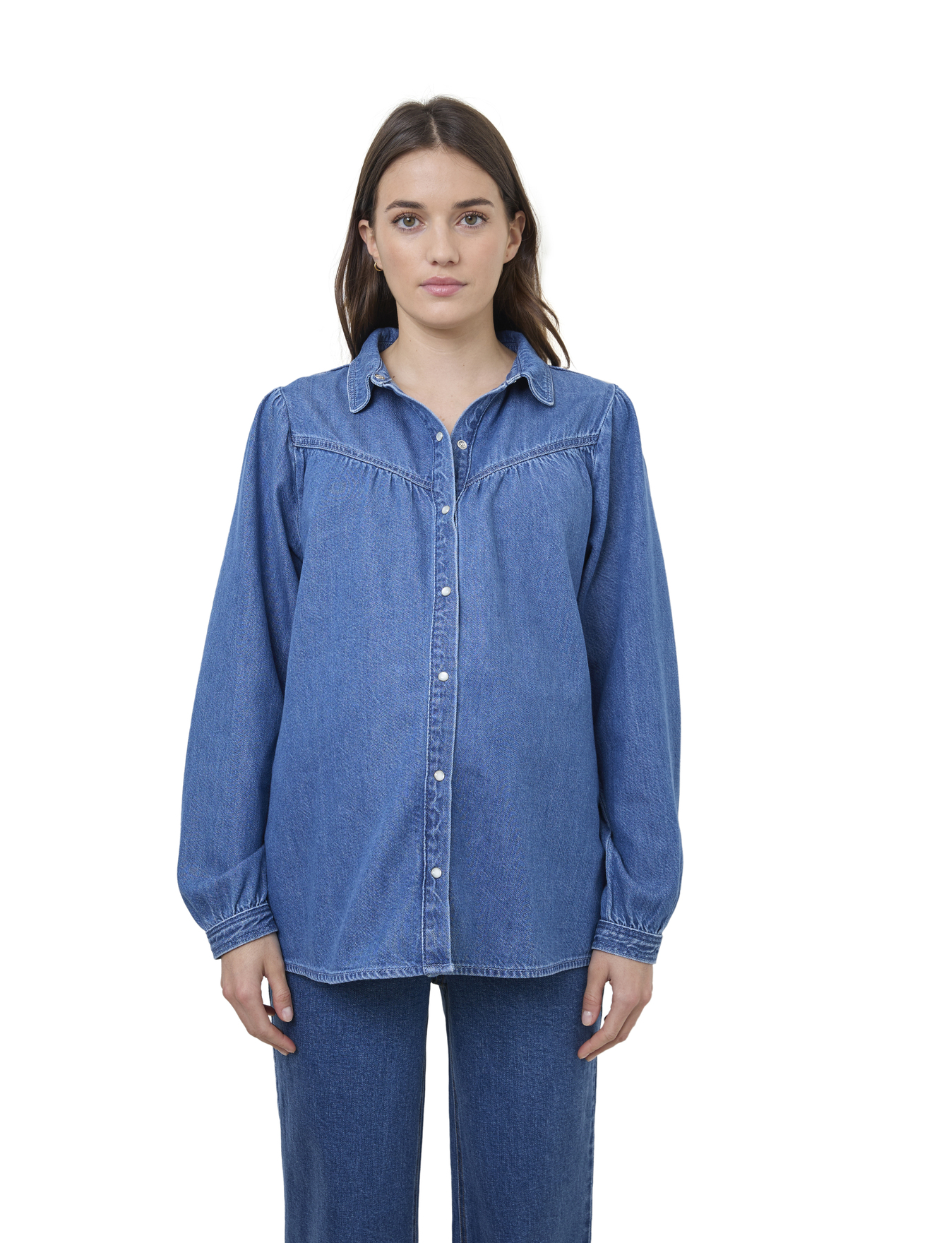Chemise en jean grossesse et allaitement, VERTBAUDET