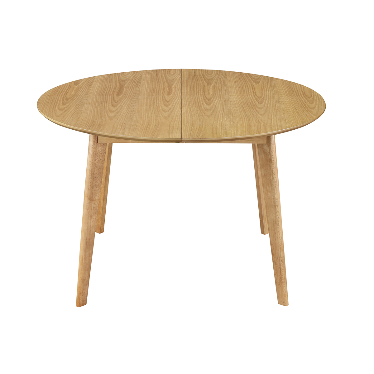 Table à manger ronde extensible finition noyer L120-150 cm LEENA, MILIBOO