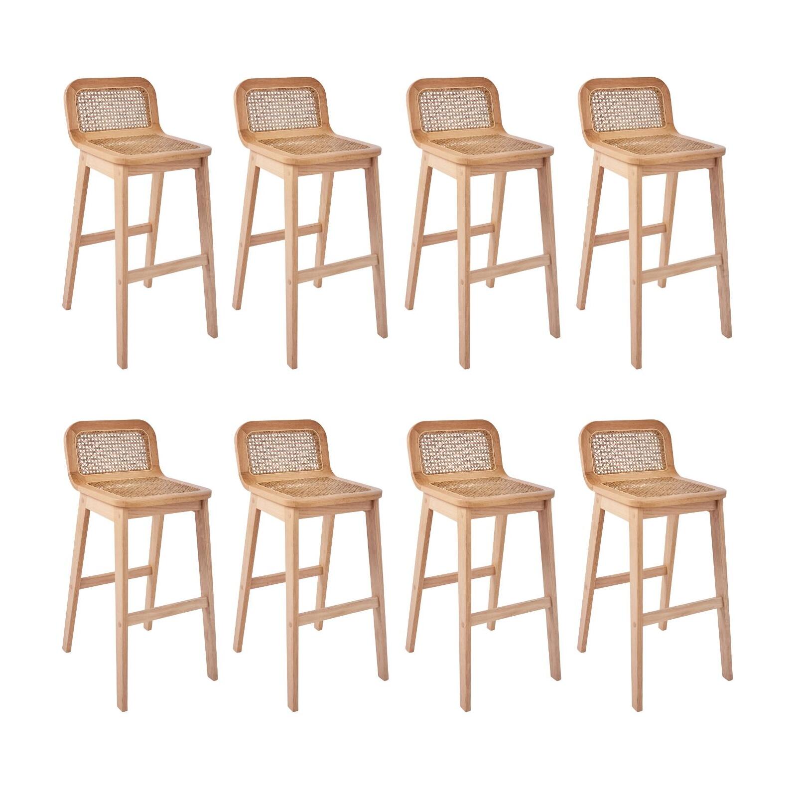 Lot de chaises d'îlot et bar en chêne et assise cannage 65cm SANA, MOB IN