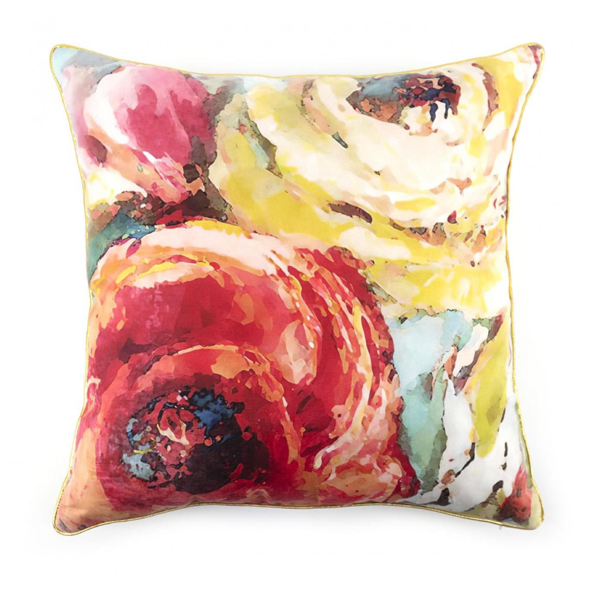 Coussin Polyester Blanc 45x10x45cm -, DECORATION D’AUTREFOIS