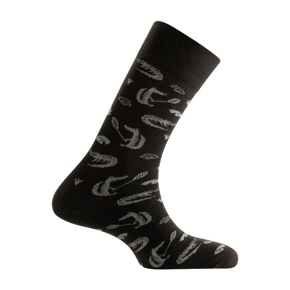 Mi-chaussette fantaisie homme coton all over crocodiles, KINDY