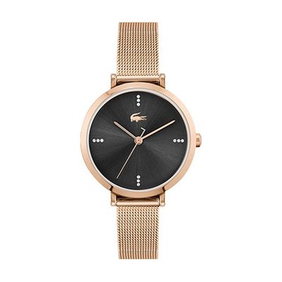 Montre analogique geneva dor rose noir dor rose Lacoste La Redoute