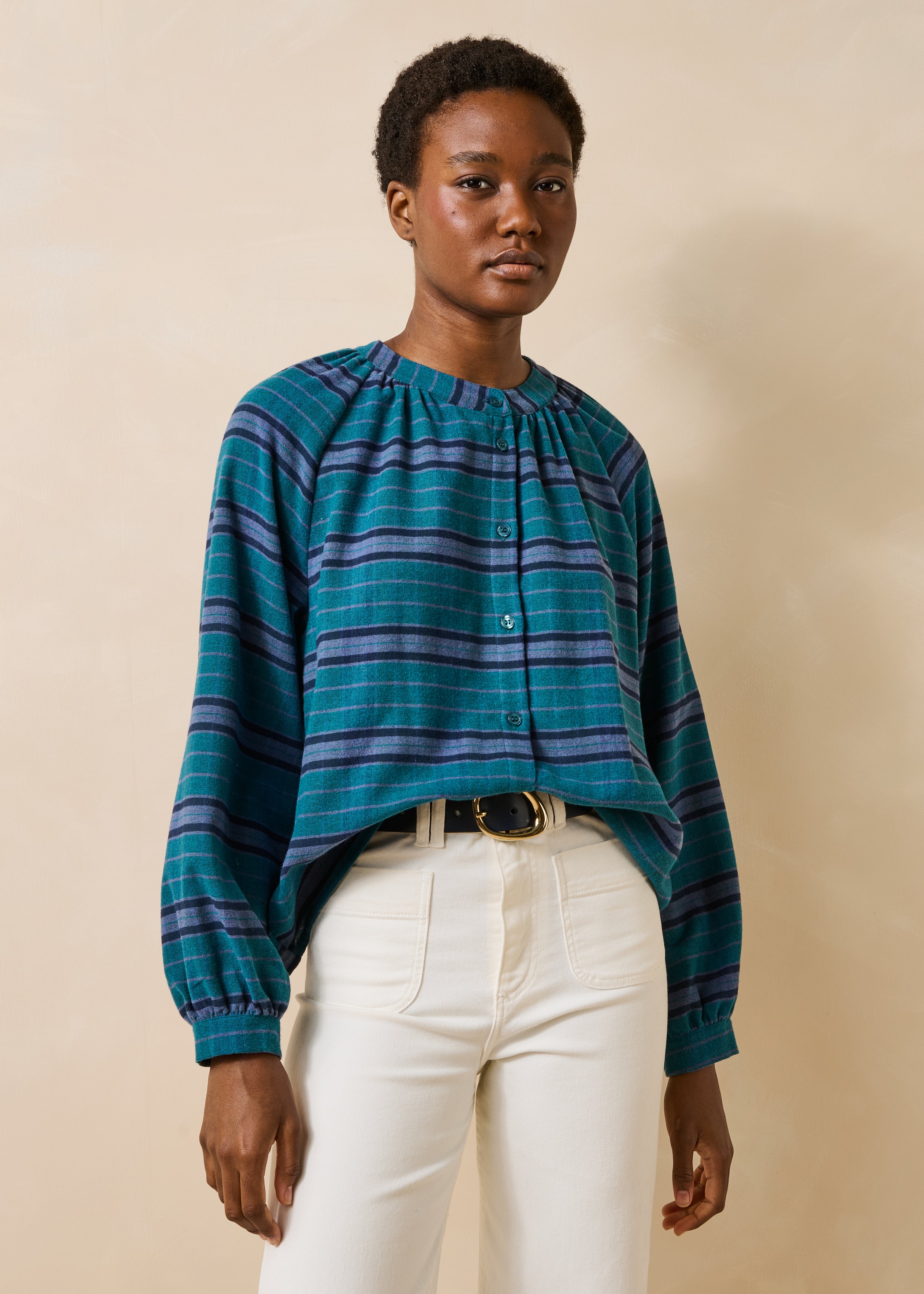 Chemise ample à rayures manches longues, LA FEE MARABOUTEE