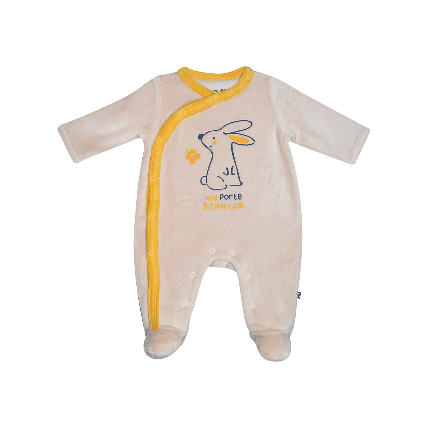 Dors bien michal velours rase ouverture devant naissance, SUCRE D'ORGE