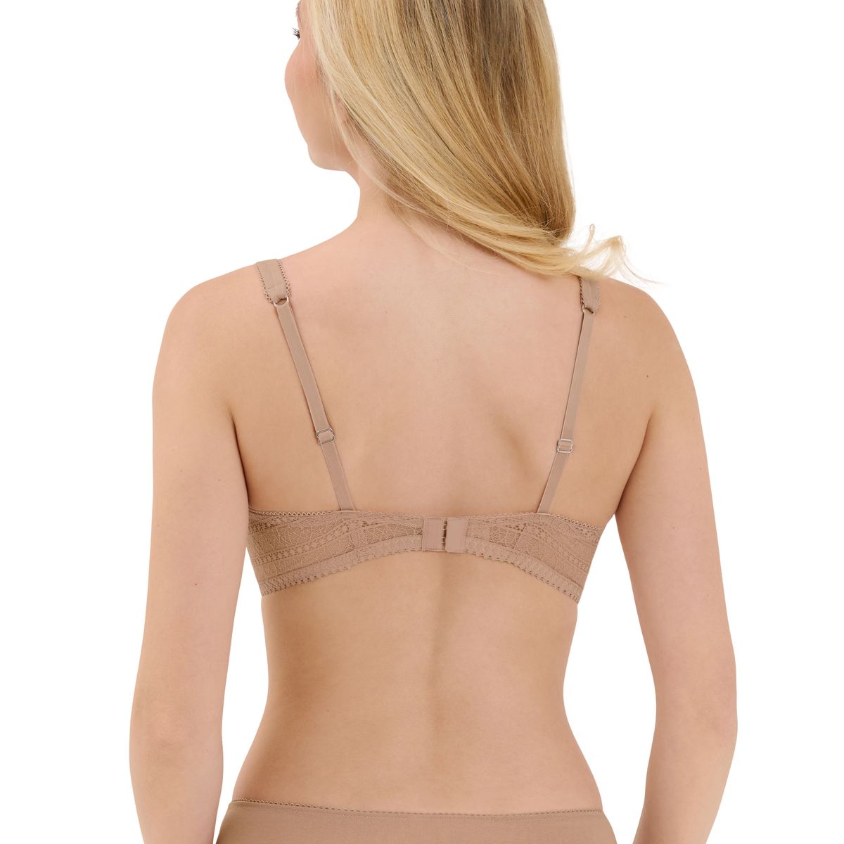 Soutien-gorge triangle en coton modal beige à bonnets moulés Dim Icons