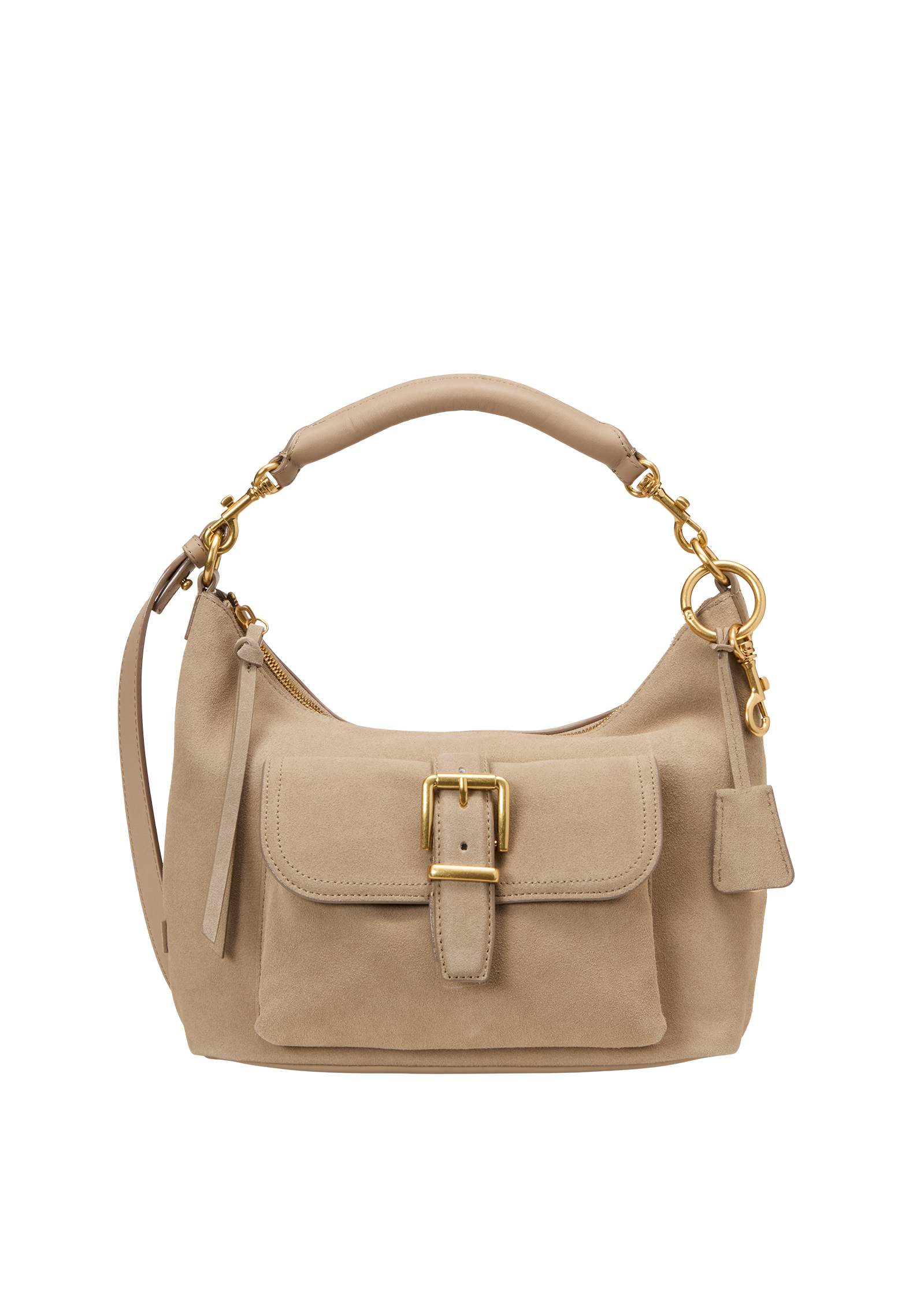 Sac à bandoulière small en cuir de vachette velours doux, MARC O'POLO