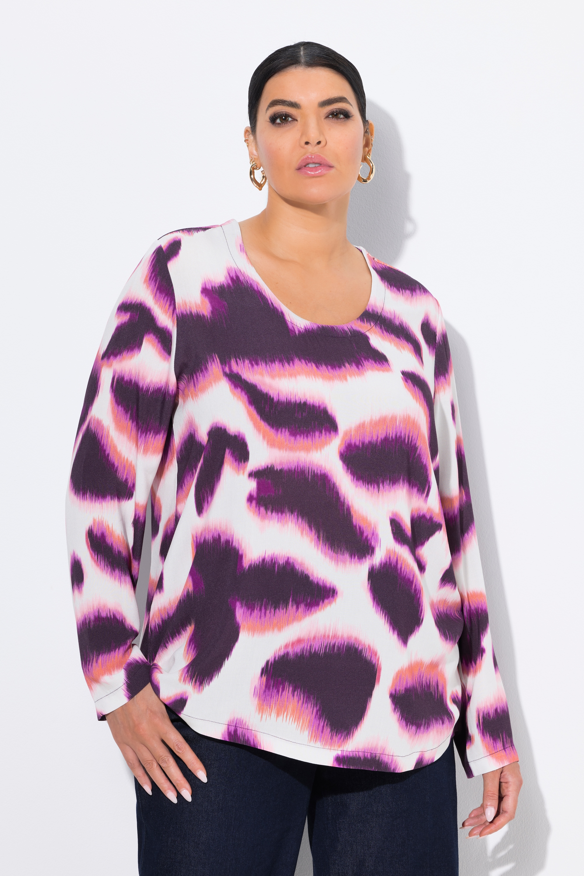 Blouse avec imprimé, ULLA POPKEN