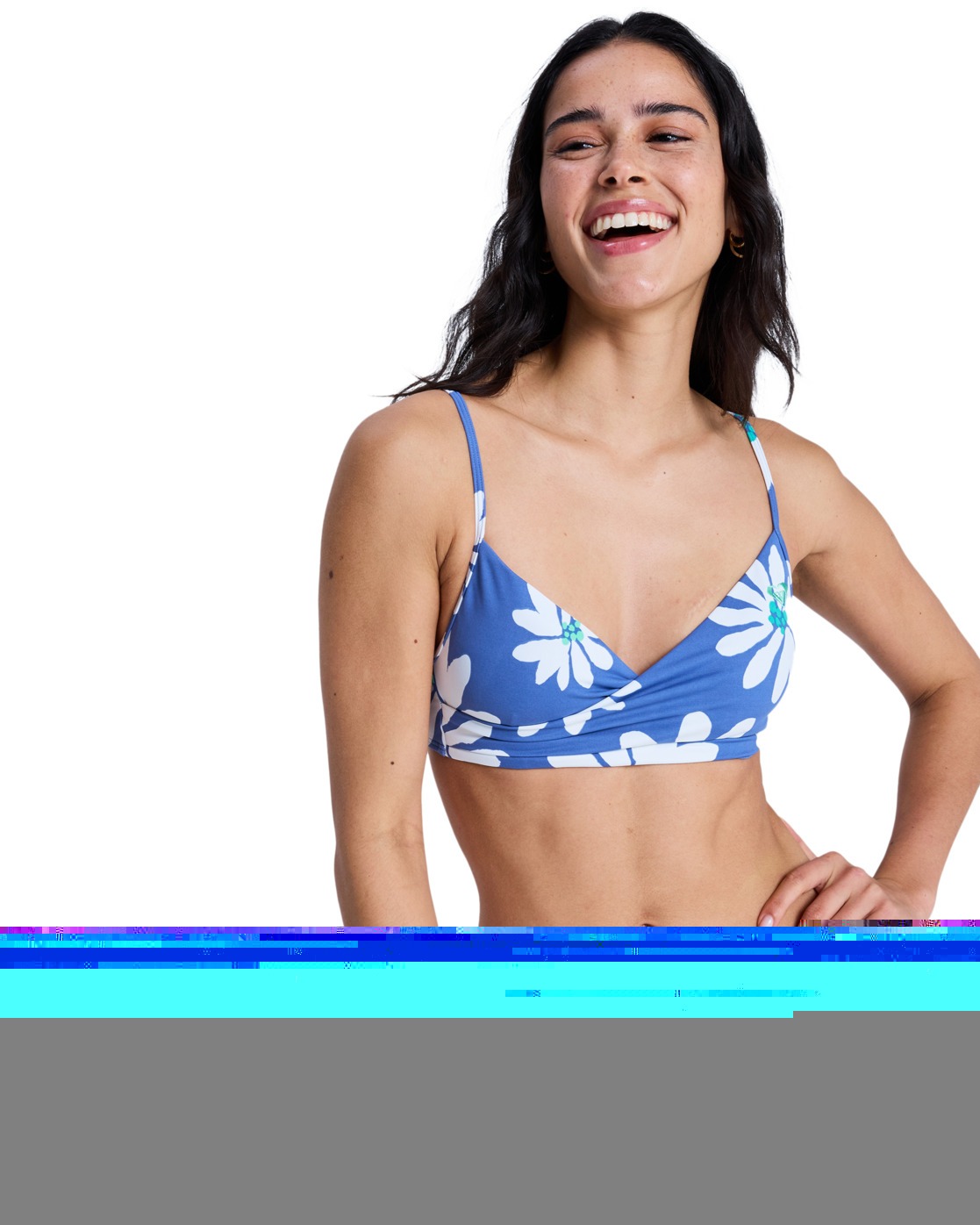 Haut de maillot de bain bikini bralette PRINTED ESSENTIALS WRAP BRA., ROXY