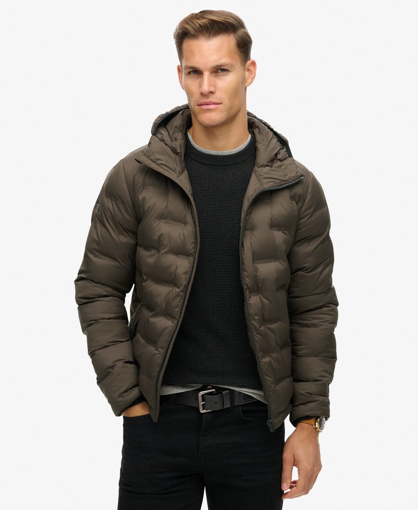 Doudoune matelassée à capuche, SUPERDRY