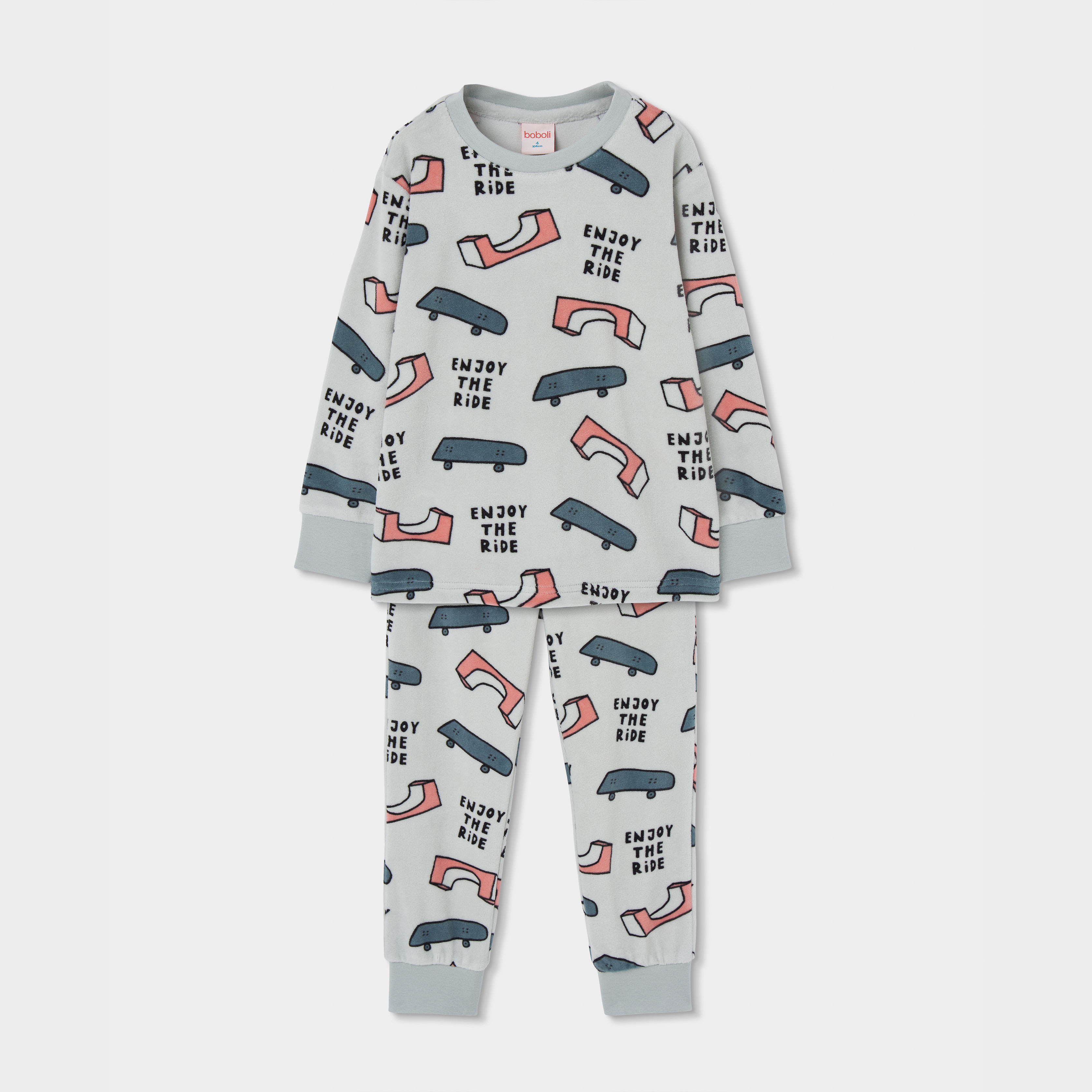 Pyjama garçon molleton imprimé skate, BOBOLI