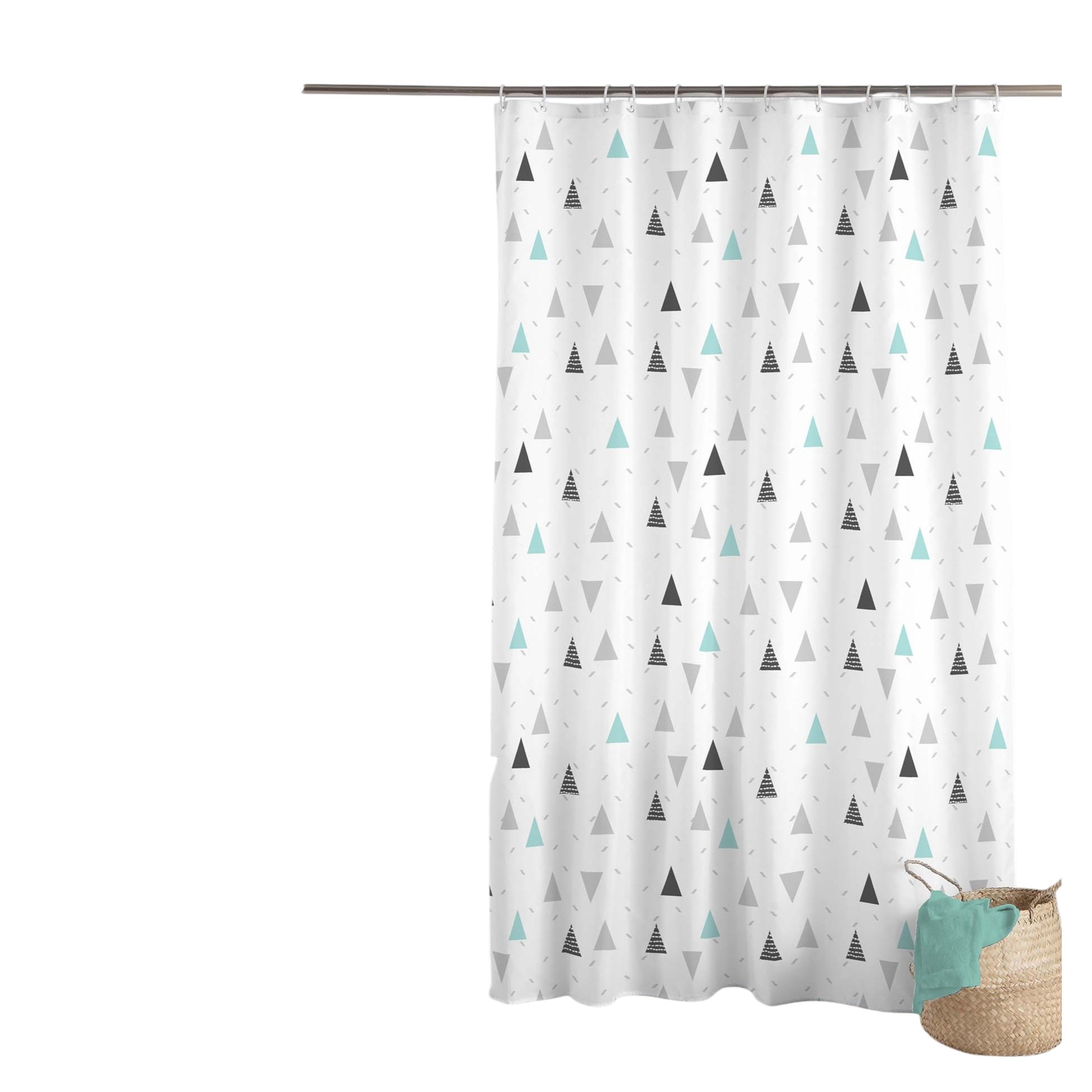Rideau de douche avec cochets Maddy, EDEN